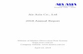 Air Asia Co., Ltd 2018 Annual Report · 2019-06-11 · 亞洲航空股份有限公司 Air Asia Co., Ltd ~1~ I.Letter to Shareholders i.Business Results in 2018 (i).Implementation