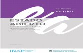 ESTADO ABIERTO - Argentina · 2018-07-20 · Creemos que este conjunto de trabajos reafirma los objetivos propuestos en el lanzamiento de Estado abierto. Es destacable la continuidad