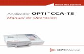 Analizador OPTI CCA-TS Manual de Operación · 2020-01-09 · Este manual de Operación contiene advertencias importantes e información de seguridad a tener en cuenta por el usuario.