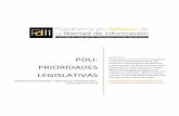 PDLI: SUMARIO PRIORIDADES LEGISLATIVASlibertadinformacion.cc/wp-content/uploads/2019/10/PDLI... · 2019-10-29 · A juicio de la PDLI, están serían las tareas más urgentes que