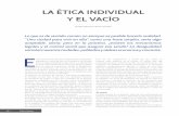 LA ÉTICA INDIVIDUAL Y EL VACÍO - Critica Urbanacriticaurbana.com/wp-content/uploads/2018/07/CU1-Mari... · 2018-07-19 · instalado a modo de ética una peligrosa falacia, en la