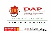 DOSSIER PREMSA - Dossier premsa DAP... · 2018-07-17 · Els darrers anys la Vila s’ha promogut am l’eslògan Perpignan la Catalane. L’any 2008 la iutat va ésser distingida