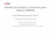 Modelo&de&Energíay&Emisiones¶ México&(MEEM)& · 0 20 40 60 80 100 120 140 160 180 200 2 Transporte Generación eléctrica Manufactura, minería y construcción Consumo propio Residencial
