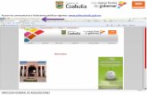 Acceso de convocatorias a licitaciones públicas vigentes ... a... · Coahuila de Una nueva forma SEFIN Secretaria de Finanzas .sefincoahuila.gob.mx/conteni d o,' i n dex.php @Secretaría