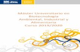 Máster Universitario en Biotecnología Ambiental ... · Streeter, V.L. y E.B. Wylie. Mecánica de los Fluidos. McGraw-Hill, México. (1990). Vian, A. y Ocon, J. Elementos de Ingeniería