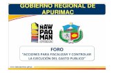 GOBIERNO REGIONAL DE APURIMAC - congreso.gob.pe · Abancay y Andahuaylas no existen sistemas de reciclaje de basura y tratamiento de las aguas servidas lo que viene generando un alto