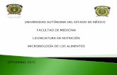 UNIVERSIDAD AUTÓNOMA DEL ESTADO DE MÉXICO FACULTAD DE MEDICINA LICENCIATURA EN ... · 2017-04-22 · 21 Efecto en mermeladas, soluciones hipertónicas 22, 23, 24 y 25 Generalidades