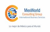 Lo mejor de México para el Mundo · excelente a través del desarrollo de soluciones integrales y a la medida. Misión Consolidarnos como una empresa global de Consultoría en Negocios,