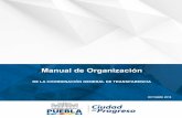 Manual de Organizacióngobiernoabierto.pueblacapital.gob.mx/transparencia... · Puebla mediante la capacitación de los sujetos obligados del Gobierno Municipal, y de cualquier sector