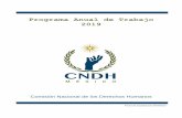 Programa Anual de Trabajo 2019 - CNDH · 2019-04-24 · a fin de fortalecer los procesos institucionales, apoyándose del desarrollo de ambiciosos proyectos e impulsando estrategias