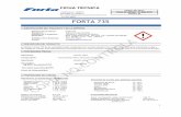 FORTA 735E-mail: info@grupoforta.com.mx 2. DESCRIPCIÓN DEL PRODUCTO El adhesivo Forta 735 es de viscosidad media combinada con una alta velocidad de curado, y una excelente resistencia