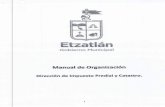 etzatlan.gob.mxetzatlan.gob.mx/wp-content/uploads/2019/02/MANUAL... · construcciones ubicados dentro del municipio, mediante la formación y conservación de Ios registros y bases