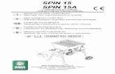 SPIN 15 SPIN 15A · Manual de uso, mantenimiento y repuestos 3226807 R11- 09/2018. 2 IMER INTERNATIONAL S.p.A. SPIN 15 ... pompA AcquA POMPE À EAU WATER PUMP WASSERPUMPE BOMBA DE