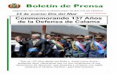 Boletín de Prensa - Embajada De Bolivia Francia · 2017-09-21 · Por el contrario, fue la concreción de la política expansionista de Chile, motivada por su ambición de apoderarse