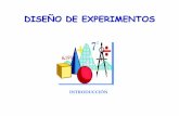 DISEÑO DE EXPERIMENTOSdocentes.uto.edu.bo/jzamoranoe/wp-content/uploads/Introduccion_1.pdf · Evaluación y comparación de configuraciones de diseño básicas. Evaluación de materiales