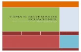 TEMA 6: SISTEMAS DE ECUACIONES.iesdefuentesauco.centros.educa.jcyl.es/sitio/upload/06... · 2012-02-03 · Llamamos Sistema de Ecuaciones al conjunto de dos o más ecuaciones necesarias