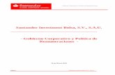 Gobierno Corporativo y Política de Remuneraciones · 2019-10-18 · Gobierno Corporativo y Política de Remuneraciones Página 2 Santander Investment Bolsa, S.V., S.A.U. INTRODUCCIÓN