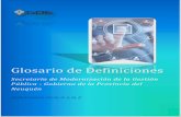 Glosario de Definiciones - neuquen.gov.ar · 2018-07-24 · 2 Autoridades Gobernador Cr. Omar Gutierrez Vicegobernador Cr. Rolando Figueroa Ministro de Deporte, Cultura, Juventud