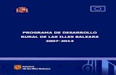1.pdfCONSELLERIA D’AGRICULTURA I PESCA. Programa de Desarrollo Rural de las Illes Balears 2007-2013 2 ÍNDICE TOMO 1 1. TÍTULO