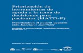 Priorización de herramientas de ayuda a la toma de ... · de Andalucía (AETSA) realizó una revisión sistemática sobre la efectivi-dad de las HATD–P, centrándola en el tratamiento