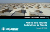 Análisis de la campaña hortofrutícola de Almería. Campaña ... · Principales conclusiones La producción se ha visto reducida en un -0,9 % quedando finalmente en 3.256.594 toneladas.