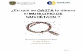 ¿En qué se GASTA tu dinero el MUNICIPIO DE QUERÉTARO72.14.184.134/municipio/repositorios/archivos/finanzas/Presupuesto Ciudadano. Enero...para el Municipio de Querétaro se aprobó