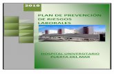 PLAN DE PREVENCION DE RIESGOS LABORALEShospitalpuertadelmar.com/wp-content/uploads/2019/02/PLAN-PRL-2018.pdf · CONSTITUCIÓN Y ÁMBITO FUNCIONAL DE LA UNIDAD DE PRL DEL HUPM .....
