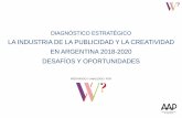 LA INDUSTRIA DE LA PUBLICIDAD Y LA CREATIVIDAD EN ... · la industria de la publicidad y la creatividad en argentina 2018-2020 desafÍos y oportunidades ... % que responde que el