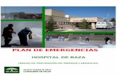 UNIDAD DE PREVENCIÓN DE RIESGOS LABORALES · resumen del Plan de Emergencias del Hospital de Baza, aprobado en Junio de ... y Ley 31/95 de Prevención de Riesgos Laborales). Así