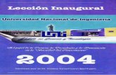 Libro - Lección inaugural UNI 2004 - El papel de la …una "nueva era científica" la "era de las posibilidades o probabilidades" Como dice Ilya Prigogine "venimos de un pasado de
