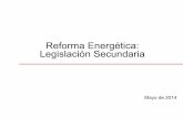 Reforma Energética: Legislación Secundaria · 3 RESUMEN DE LA REFORMA CONSTITUCIONAL EN MATERIA DE HIDROCARBUROS Apertura en exploración y extracción de hidrocarburos a través