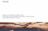 DECLARACIÓN DE RESPONSABILIDAD SOCIAL CORPORATIVA · 2019-11-27 · Valencia 25.11.19 Declaración de Responsabilidad Social Corporativa 3 Principios y derechos fundamentales en