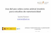 Uso del pez cebra como animal modelo para estudios de ...€¦ · ©AZTI 6/2/2015 1 Uso del pez cebra como animal modelo para estudios de nanotoxicidad Sandra Rainieri srainieri@azti.es