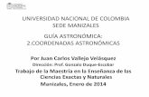 UNIVERSIDAD NACIONAL DE COLOMBIA SEDE ...bdigital.unal.edu.co/48418/67/coordenadasastronomicas.pdfEcuador Celeste, medida en horas, minutos y segundos hacia el Oriente, a lo largo