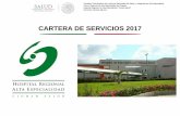 CARTERA DE SERVICIOS 2017 - Centro Regional de Alta ... DE SERVICIOS 2017... · No. De Historia Clínica: No. De Afiliación: Fecha ... Medicina Interna Psiquiatria Medicina Fisica