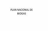 PLAN NACIONAL DE BIOGAS...El PLAN NACIONAL DE BIOGAS ARGENTINA tiene que posibilitar la produccion de biogas, a partir de distintos sustratos, desde los RSU, hasta cultivos energeticos