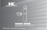 SERIE DIVA - luma.com.mx DE INSTALACIÓN/VDE/serie-DIVA_mi.pdf · 6.2 Conexión de la motobomba El sistema DIVA está equipado con 1 metro de cable plano, si la distancia entre la