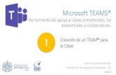 Microsoft TEAMS® · 2020-03-12 · Microsoft TEAMS® Herramienta de apoyo a clases presenciales, no presenciales y colaborativas. Vicerrectoría Administrativa Dirección de Tecnologías