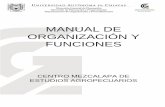 MANUAL DE ORGANIZACIÓN Y FUNCIONEStransparencia2016.unach.mx/images/IV_servicios/centros/... · 2015-03-02 · AUTORIZACIÓN Manual de Organización Centro Mezcalapa de Estudios