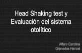 Evaluación del sistema Head Shaking test y otolítico...Resultados de la prueba Podemos distinguir dos patrones: Patrón periférico En pacientes con lesión periférica completa