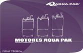 MOTORES AQUA PAK...Motores sumergibles AQUA PAK de 4” a baño de aceite de calidad PREMIUM para pozos profundos de 4” de diámetro y mayores, norias, cisternas, etc. CARACTERÍSTICAS
