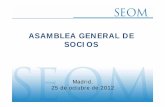 ASAMBLEA GENERAL DE SOCIOS...Patología Cervicofacial, y el Servicio de Epidemiología del ICO ¾ I Consenso de vacunación de los grupos de riesgo frente al virus de la gripe en España