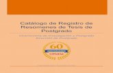 Catálogo de Registro de Resúmenes de Tesis de Postgradopostgrado.upnfm.edu.hn/files/VRIP/Publicaciones... · catálogo en donde se registra las investigaciones de tesis como requisitos