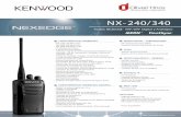 NX-240/340oliverihnos.com/assets/files/OL-Kenwood-NX-240-340-Brochure-es.pdfPeso (neto) Radio Solo 5.8 oz (165 g) con KNB-45L 9.9 oz (281 g) ... Sensibilidad Ancho @ 6.25 kHz (3% BER)