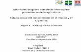 Miguel A. Taboada y Vanina Cosentino Instituto de Suelos ...lacs.ipni.net/ipniweb/region/lacs.nsf/0... · O desde suelos agrícolas son un producto colateral de los procesos de mineralización