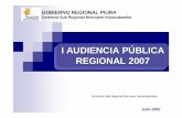 I AUDIENCIA PÚBLICA REGIONAL 2007 · 23.6% AF CONSTRUCCIÓN Y EQUIPAMIENTO DEL CENTRO DE SALUD DE CHALACO. ... Pedregal y Anexo de Chihuahua, Bs As Morropón - Pres.S/215,290 ...