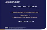 MANUAL DE USUARIO - Gobeducacion.gob.ec/wp-content/uploads/downloads/2015/05/infima-cu… · Para publicar por primera vez las compras de ínfima cuantía deberá seleccionar el funcionario