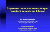 Exposome: un nuevo concepto que cambiará la medicina laboral · 2012-11-12 · Exposome: un nuevo concepto que cambiará la medicina laboral Dr. Tomás Camacho Laboratorio Lema&Bandín,
