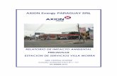 AXION Energy PARAGUAY SRLarchivo.seam.gov.py/sites/default/files/users/control/... · 2016-03-09 · • Venta de gas en garrafas. ... internacionales ratificados por la República
