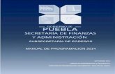 SUBSECRETARÍA DE EGRESOS MANUAL DE PROGRAMACIÓN 2014pbr.puebla.gob.mx/attachments/article/16/MANUAL DE... · 2015-06-18 · de las herramientas técnicas necesarias tanto para la